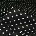 Трикотаж черный в белый горох ш.165