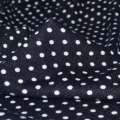 Трикотаж синий темный в белый горох ш.170