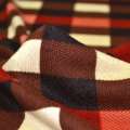 Трикотаж в коричнево-кремову і червоно-чорну клітинку ш.170