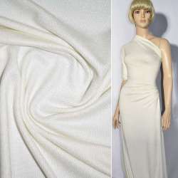 Трикотаж акриловый молочный ш.170