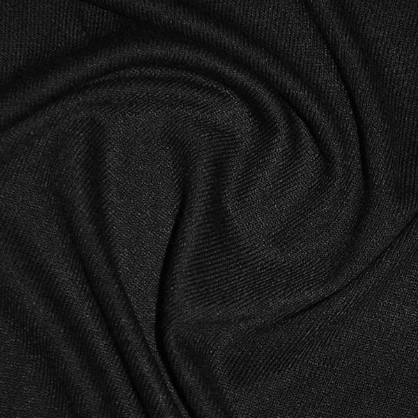 Трикотаж акриловый черный ш.170