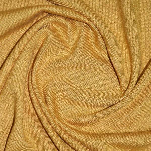 Трикотаж акриловый горчично-золотистый ш.170