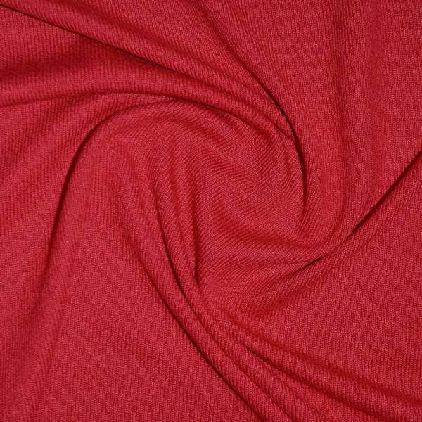 Трикотаж акриловый алый ш.170