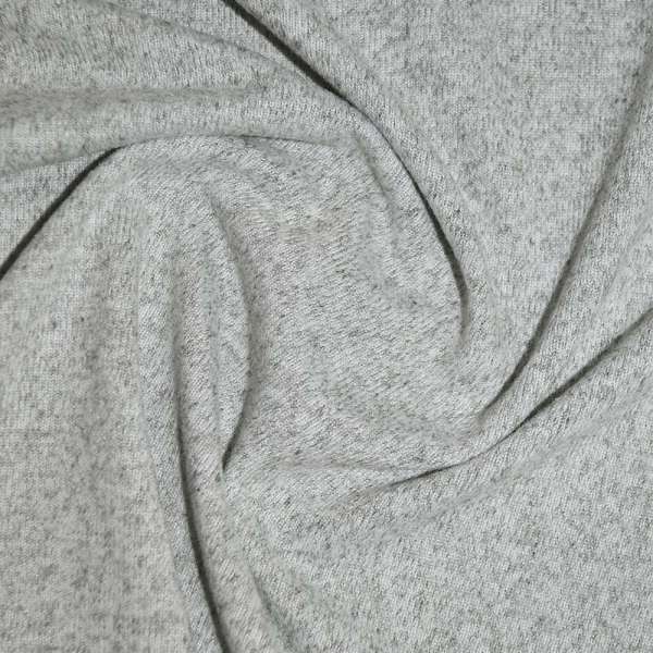 Трикотаж акриловый с мелкими штрихами молочно-серый ш.170