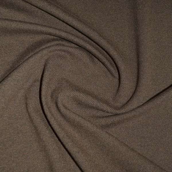 Трикотаж акриловый с мелкими штрихами коричневый ш.170