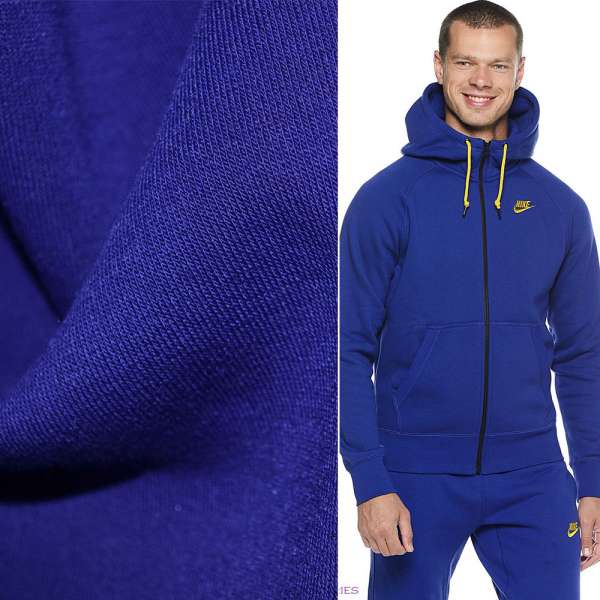 Трикотаж на флисе синий электрик ш.160