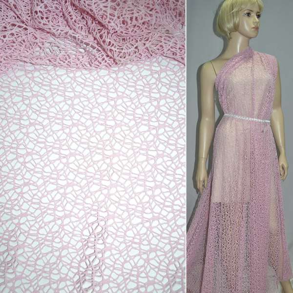 Сітка мереживо павутиння рожева ш.150