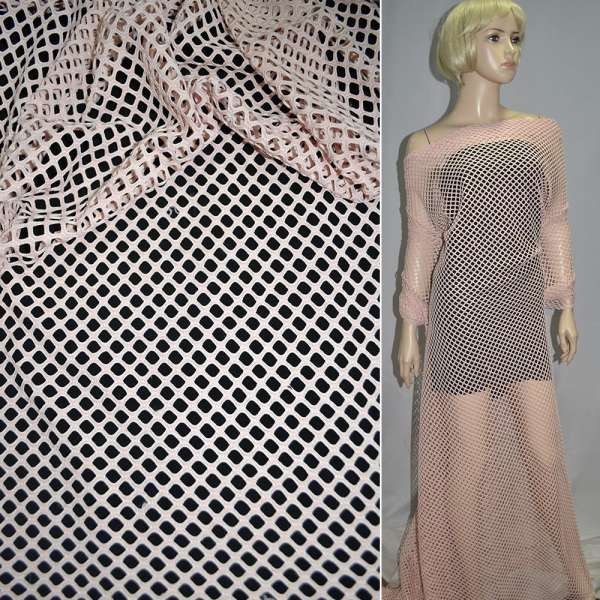 Сетка трикотажная персиковая ш.150