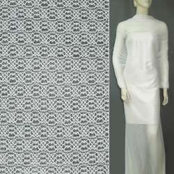 Трикотажное полотно ажурное молочное ш.160