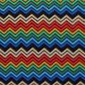 Трикотаж ажурный зигзаг красно-сине-зеленый, ш.150