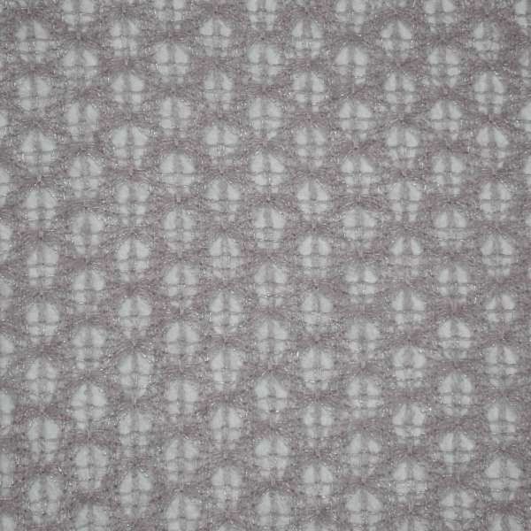 Трикотаж ажурный серый светлый ш.150