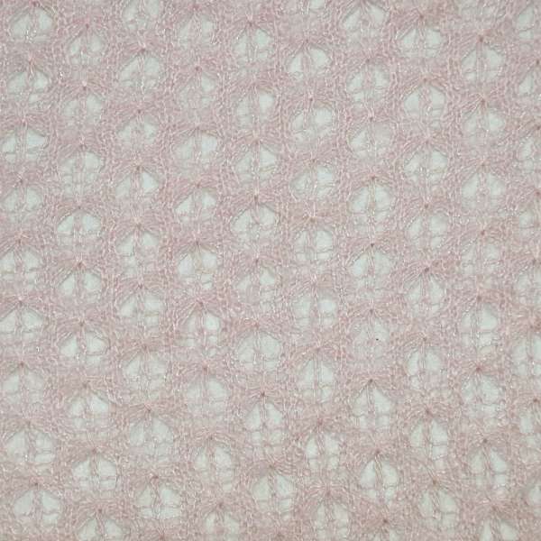 Трикотаж ажурный розовый ш.150