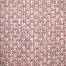 Трикотаж ажурный кораллово-серый ш.165