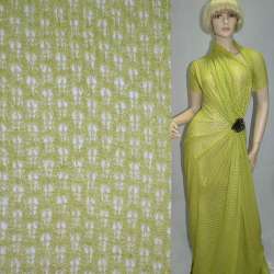 Трикотаж ажурный салатовый светлый ш.166