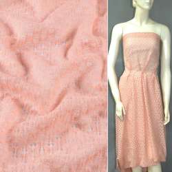 Трикотаж ажурный персиковый ш.150