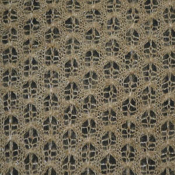 Трикотаж ажурный коричневый светлый ш.170