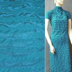 Трикотаж морская волна с рюшами ш.160