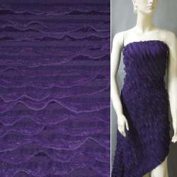 Трикотаж фиолетовый с рюшами ш.150