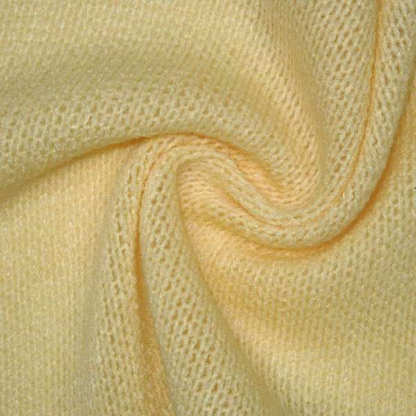 Трикотаж с шерстью желтый бледный ш.170