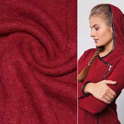 Трикотаж с шерстью вязаный красный ш.175