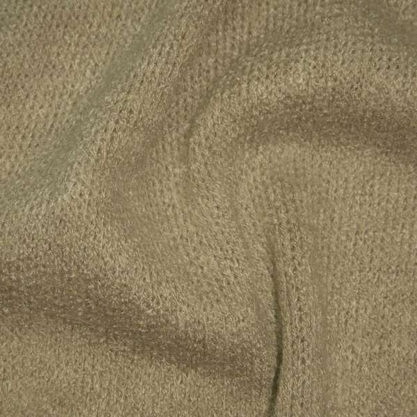 Трикотаж с шерстью вязаный бежевый темный ш.170