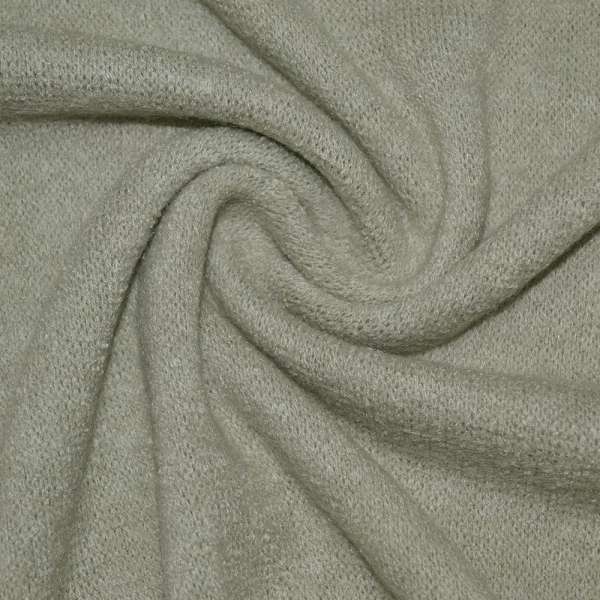 Трикотаж с шерстью вязаный серый светлый ш.170