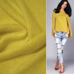 Трикотаж с шерстью вязаный лимонно-серый ш.170