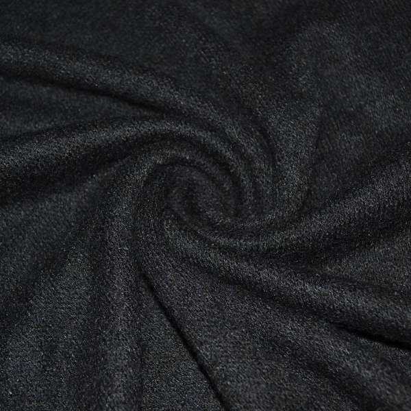 Трикотаж с шерстью вязаный черный ш.170