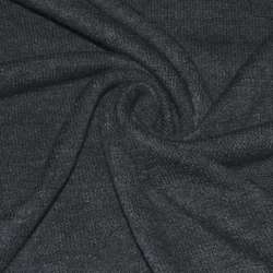 Трикотаж с шерстью вязаный серый темный ш.175