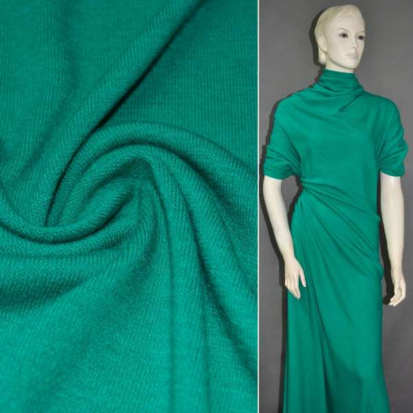 Трикотаж шерстяной бирюзовый ш.178