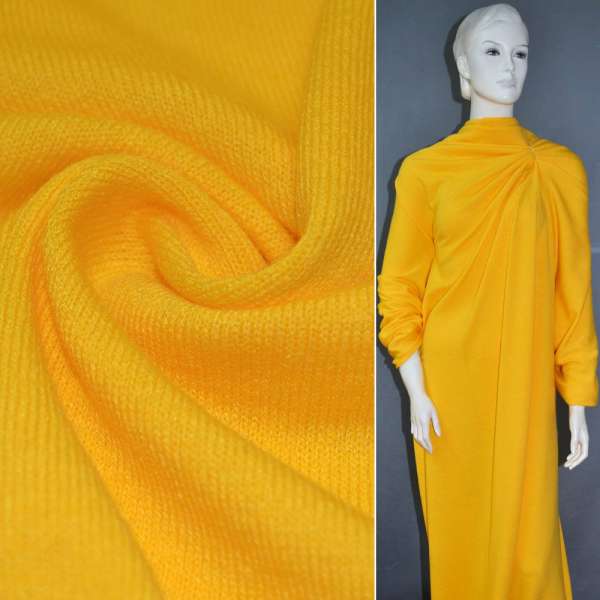 Трикотаж шерстяной желтый ш.180