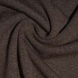 Трикотаж шерстяной коричневый темный ш.170