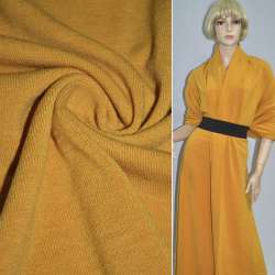 Трикотаж шерстяной горчично-золотой ш.150