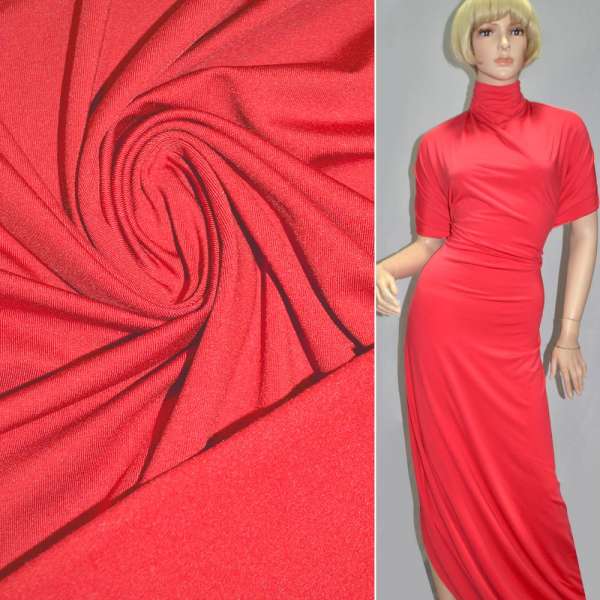 Трикотаж коралловый с начёсом стрейч ш.176