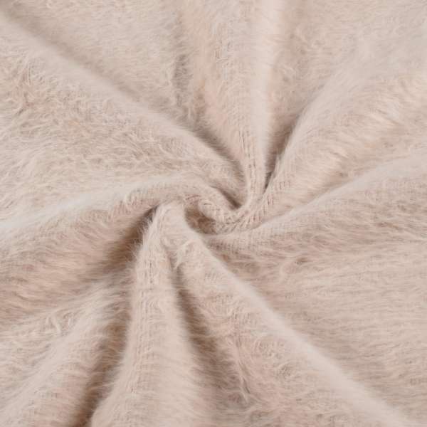 Ангора* длинноворсовая трикотаж бежево-кофейная ш.110