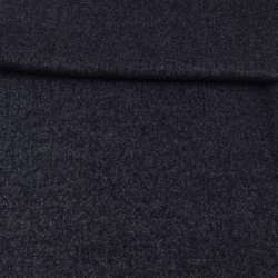 Трикотаж шерстяной серо-синий меланж ш.150