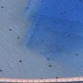 Фатин жорсткий з кольоровими блискітками синій ш.160