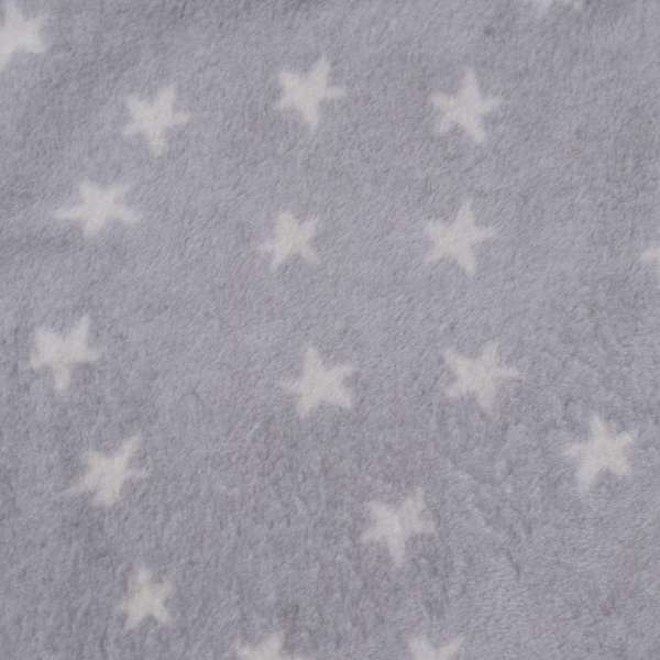 Фліс сірий світлий, молочні зірки, ш.171