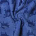 Фліс блакитний темний, сині лисички, ш.160