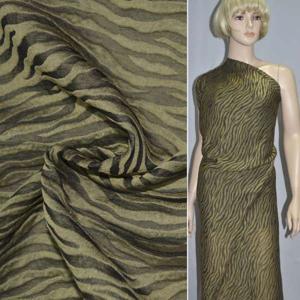 Шовк блузочний жакардовий болотний ш.88