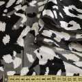 Шелк черно-белый "леопард" с золотым люрексом ш.140