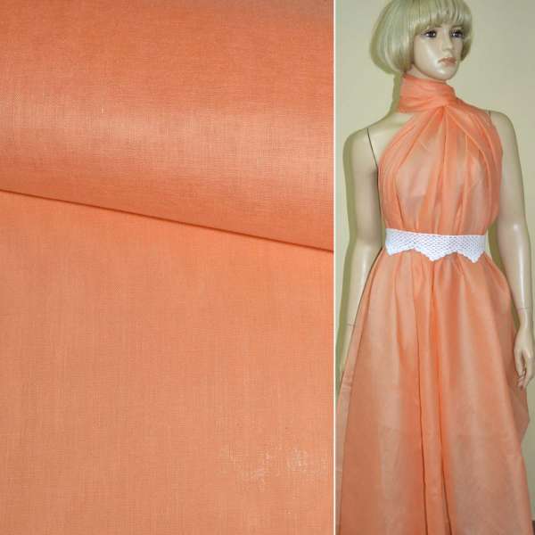 Батист ярко-персиковый ш.138