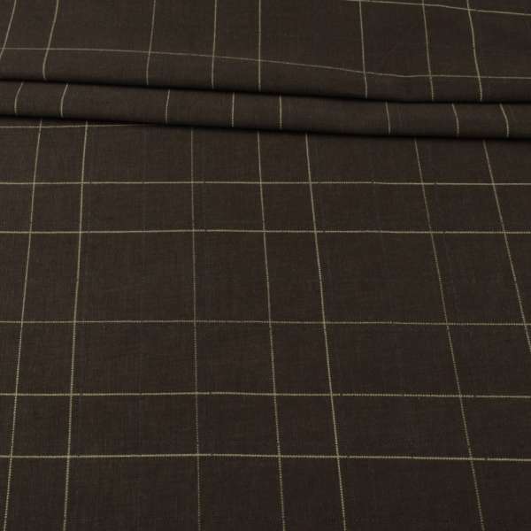 Микровельвет зеленый (хаки) в белую клетку, ш.140