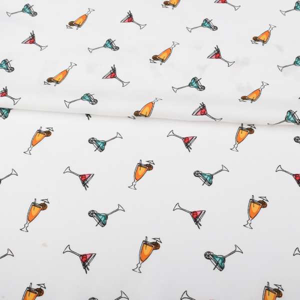 Вискоза белая, цветные коктейли, ш.142