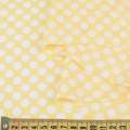 Вискоза молочно-желтая в белый горох, ш.140