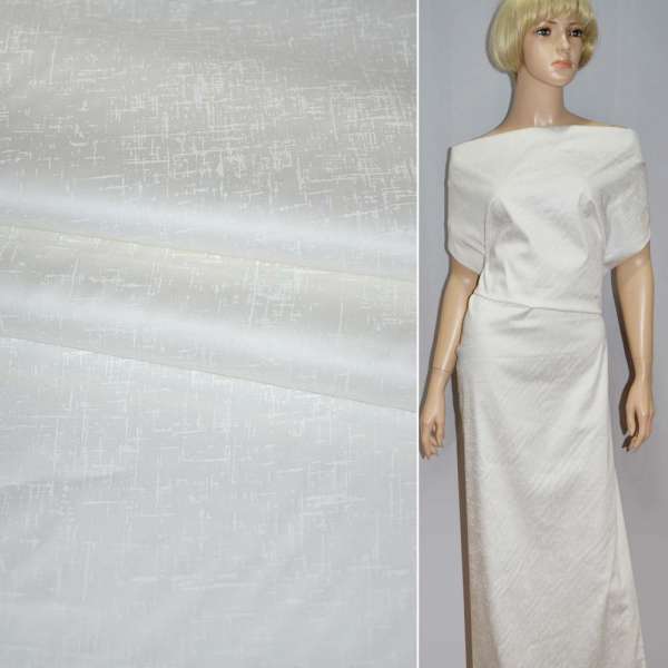 Котон стрейч молочний з рисками ш.148