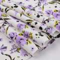 Коттон APANAGE белый, сиреневые цветы, ш.150