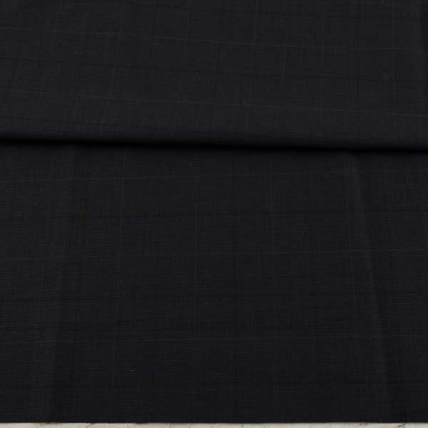 Коттон стрейч GERRY WEBER синий темный в мелкую клетку ш.152