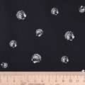 Котон стрейч "Apanage" чорний в білі черепашки ш.140