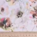 Коттон-сатин "Apanage"белый в персиково-зелено-розовые цветы ш.143